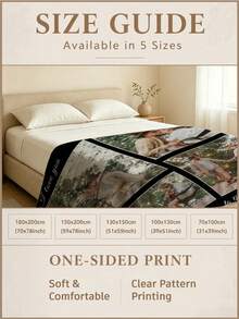 1pc Customizable Photo Blanket, Personalized Photo Blanket, Personalized Throw Blanket, Personalized Baby Blanket, Newborn Blanket, Suitable For Mother's Day, Birthday, Children's Day, Father's Day, Wedding, Christmas, Halloween, Applicable To Home Sofa, Bed, Car, Bedroom, Living Room, Sofa Blanket, Carpet, Home Bedding - Multicolor - View 4