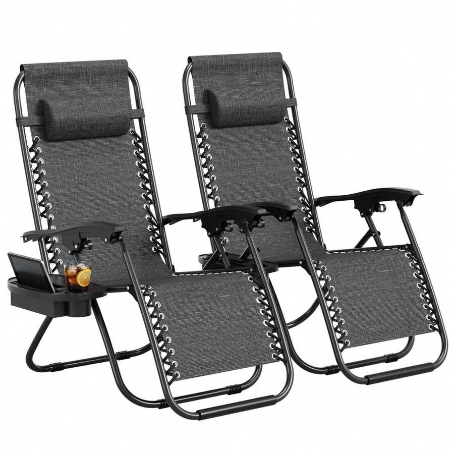 Folding Chairs - Grey - View 1