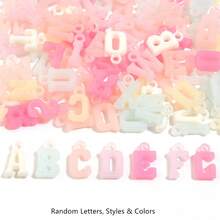 27g Pack (Approx. 100pcs) Colorful Acrylic Letter Charms, DIY Jewelry Making Accessories, Suitable For Necklaces, Bracelets, Earrings, Clothing And Shoes Decoration - Alphabet Pendant - View 16