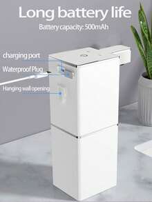 Dispenser Sabun Cair Otomatis Sensor Baru, Sabun Tangan Lintas Batas, Dispenser Sabun Busa Elektrik yang Dipasang di Dinding, Seri P11, Desain Botol Gelombang Elegan, Dapat Diatur - View 6