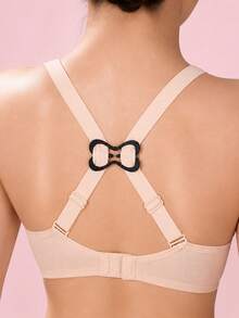 4/8/12/16/20pcs 4 Colors Dragonfly Shaped Bra Straps Anti-Slip Buckle, Cross Back Invisible Anti-Exposure Lifting Bra Accessories - Multicolor - View 2