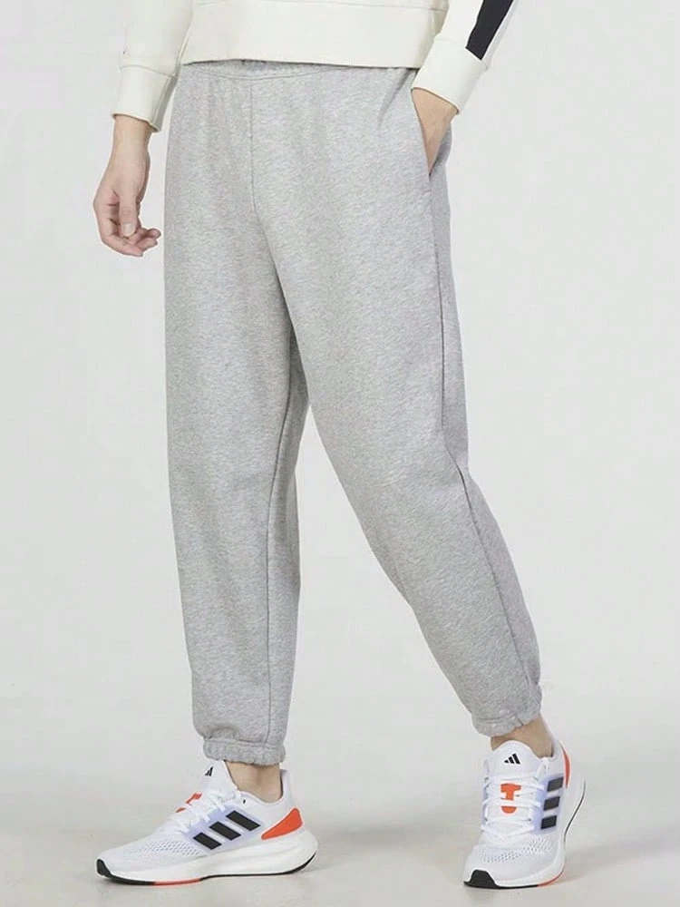 Celana Jogger Pria Adidas All Szn Warna Solid dengan Logo Cetak dan Tali Serut, Warna Abu-abu - Light Grey - View 1