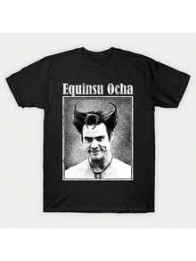 White Demon King _ Equinsu Ocha - Ace Ventura Men& # 039;S 100% Cotton Heat Transfer T-Shirt With A Retro Y2K Street Style. This Unisex Top Is For - Black - View 1