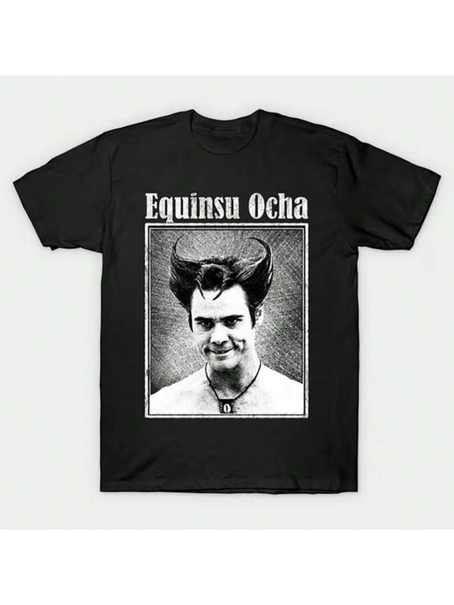 White Demon King _ Equinsu Ocha - Ace Ventura Men& # 039;S 100% Cotton Heat Transfer T-Shirt With A Retro Y2K Street Style. This Unisex Top Is For - Black - View 1