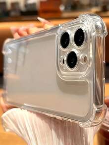VRNOEI 1 buah Casing Ponsel Transparan Minimalis Premium Tahan Guncangan, Kompatibel dengan iPhone 17 11 12 13 14 15 16 17 Pro Max, Casing Pelindung Transparan Tahan Guncangan dengan Perlindungan Penuh - MultiWarna - View 4