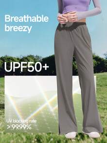 Beneunder Women's Breathable Sun-Protection Flare-Leg Pants AS012 - Dusty Purple - View 5