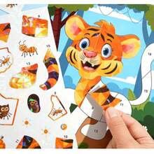 1pc 3D Paper Puzzle Wholesale Children's Early Education Hands-On Teaching Aid Reusable Adhesive Laser Puzzle Stickers - Multicolor - View 2