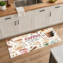 1pc Cute Coffee Print Diatomaceous Earth Kitchen Draining Mat, Absorbent Quick-Drying Non-Slip Coffee Machine Mat, Suitable For Kitchen Countertop, Coffee Corner And Dish Drying Area Decoration - Multicolor - View 14