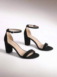 Women Heeled Sandals - Black - View 2