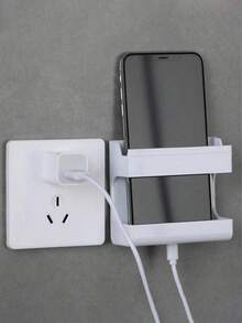 1/2件裝壁掛式遙控器收納盒，手機充電支架，封閉式收納架，免鑽孔遙控器插座收納盒，遙控器盒，手機架，適用於臥室、浴室、客廳、廚房、辦公室收納 - 查看 2