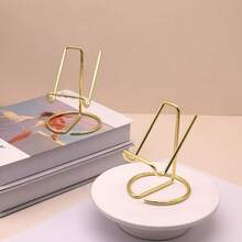 Creative Metal Phone Stand, Iron Art Phone Holder, Office Desk Phone Stand, Gold Phone Holder, Slouchy Person Desktop Metal Stand, Card Holder, Plate Holder, Suitable For Room, Kitchen, Office, Sturdy And Durable, High Quality And Shockproof, Multi-Functional - one-size - View 8