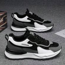 ISPORTE Zapatillas Deportivas Hombre 2026 Nuevos Zapatos Casuales Modernos y Versátiles Suela Gruesa Antideslizantes Transpirables Multifuncionales para Exteriores Deportes de Caminata - Negro - Ver 7