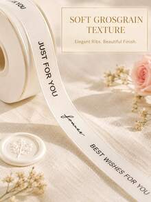 客製化緞面緞帶 25mm 個性化 DIY 緞帶，禮品包裝、生日、婚禮、週年紀念，編織緞帶蝴蝶結裝飾禮品，學校用品，開學季 - 彩色 - 查看 5