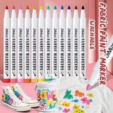 6-30 Colores Rotuladores de Pintura para Tela Impermeables y Resistentes a la Decoloración Rotuladores de Grafiti Rotuladores para Tela Pintura a Mano DIY Pintura de Camisetas Zapatos Pinceles de Pintura Rotuladores de Color - Bolígrafo para pintar tela - Ver 11