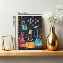 1pc A5 Spiral Notebook, Color Lab Cover Diary, Back To School Essential, Chemistry Learner Notepad, Lab Record Planner, Cool Scientific Subject School Stationery - Lab - View 2