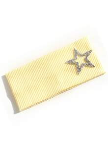 1pc Women's Rhinestone Pentagram Ribbed Solid Color Casual Outdoor Headband, Fashionable Versatile Daily Street Hair Accessory - Multicolor - View 33