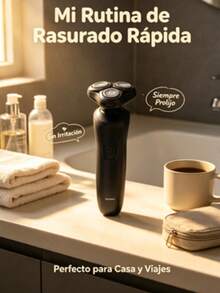 Afeitadora Eléctrica Para Hombre, Cabezas Giratorias 3D, Carga Tipo-C Portátil, Rasuradora Recargable Para Barba, Uso Diario y Viajes, Regalo Ideal para Caballeros - Multicolor - Ver 6