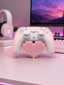 Game Controller Stand Desktop Controller Storage Rack Cute Pixel Heart Handle Display Stand Game Controller Holder Gaming Desktop Accessories Gaming Room Decor Kawaii Gaming Setup Gift For Boyfriend/Girlfriend Gamer Christmas Or Halloween Perfect Gift - View 14