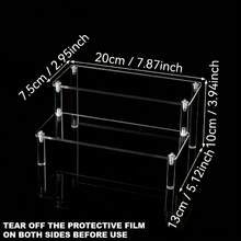 Transparent Acrylic Tiered Display Stand, Blind Box Figure Storage Rack, Desktop Organizer Multi-Layer Cosmetic Shelf - Multicolor - View 18