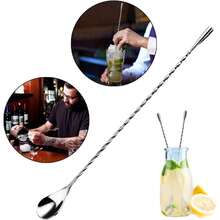 Long Handle Mixing Spoon, Stainless Steel, 12 Inch, Professional Teardrop Design - View 6