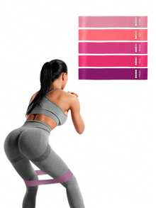 1pc/5pcs Mini Loop Resistance Bands, Leg And Hip Stretching Exercise Home Yoga Fitness Training Equipment, Body Workout Bands - Multicolor - View 4