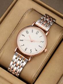 1pc Minimalist Digital Dial Women's Quartz Wrist Watch, Suitable For Daily Commute, Date, Birthday, Anniversary, Various Holiday Gifts - one-size - View 9