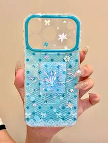 Casing Ponsel Premium Motif Kotak-kotak Rhinestone Merah Muda Ceri, Kompatibel dengan Apple 16/17 Pro Max/ 15 Pro, Pelindung Anti Jatuh untuk Wanita, Desain Baru yang Kreatif - MultiWarna - View 2