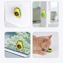 Rotatable Healthy Wall Ball With Natural Catnip, For Cleaning Cat Teeth, Can Be Used As Toy And Cat Scratching Accessory - Green - View 4