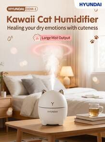 HYUNDAI Humidificador DDM-1 Compacto & Portátil, Diseño a Prueba de Fugas, Gran Capacidad de 200ml, Apagado Automático de 6 Horas, Luz Nocturna Ambiental Colorida, Adecuado para Hotel, Dormitorio y Oficina - Mist - Ver 8