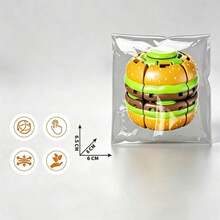 1pc Hamburger Shaped Finger Spinner Creative Press Rotating Spinner Ball Stress Relief Toy, Finger Spinner Puzzle Desktop Ornament, Suitable For Office Life Interaction - Multicolor - View 5