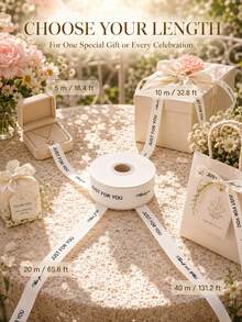 客製化緞面緞帶 25mm 個性化 DIY 緞帶，禮品包裝、生日、婚禮、週年紀念，編織緞帶蝴蝶結裝飾禮品，學校用品，開學季 - 彩色 - 查看 7