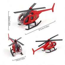 1/2/3/4PCS Helicopter Airplane Model, All Metal Material, Model Toy, Furniture Decoration Ornament, Decorative Item, Display Piece, Birthday Gift, Holiday Gift, Perfect Gift, Gift, Toy - Multicolor - View 5