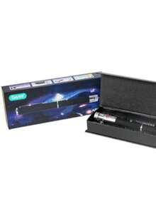 Puntero láser profesional recargable verde/rojo/morado y linterna táctica, puntero láser de bolígrafo compacto con carga USB para reuniones de oficina - Negro - Ver 6