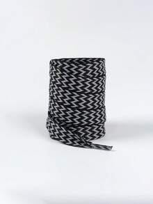 Wide Polyester Woven Flat Shoelaces, Wavy Pattern Colorful Shoelace Rope, Multiple Styles Available To Fit Various Shoe Types - Multicolor - View 31
