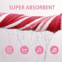 1pc Extra Large Striped Bath Towel (200cmX 105cm), Soft Plush Absorbent Towel, Suitable For Shower, Beach, Travel And Pool - Grey - View 6
