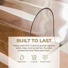 Wipe Clean Clear PVC Table Protector, Waterproof Transparent Tablecloth Mat For Household Dining Tables - 300cm X 140cm - View 5
