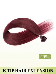 K Tip V Tip Human Hair Extensions, 25g Straight Real Human Hair 16-22 Inch, Remy Hot Fusion Hair Extensions For Salon & Daily Hairstyle Women For Halloween Costumes & Christmas - Multicolor - View 29