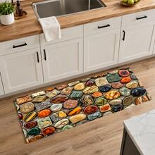 1pc Colorful Gemstone Pebble Print Diatom Mud Kitchen Drain Mat, Absorbent Quick-Dry Non-Slip Coffee Machine Mat, Suitable For Kitchen Countertop, Dish Rack, Dining Table And Coffee Bar Decor - Multicolor - View 12
