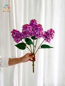 1束5莖人造丁香花，室內家居裝飾，花瓶裝飾，餐桌裝飾，桌面中心裝飾，客廳臥室裝飾，婚禮裝飾，DIY花藝布置，攝影道具，戶外園藝 - 5頭把束多色 - 查看 10