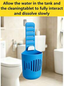 Adjustable Toilet Tank Cleaning Bracket, Tank Replacement Accessory, Hanging Toilet Cleaning Storage Basket With Hook, Collects Toilet Internal Debris, Prevents Baffle Clogging, Extends Toilet Cleaning Time, With Adjustable Strap - Multiple Styles - View 2