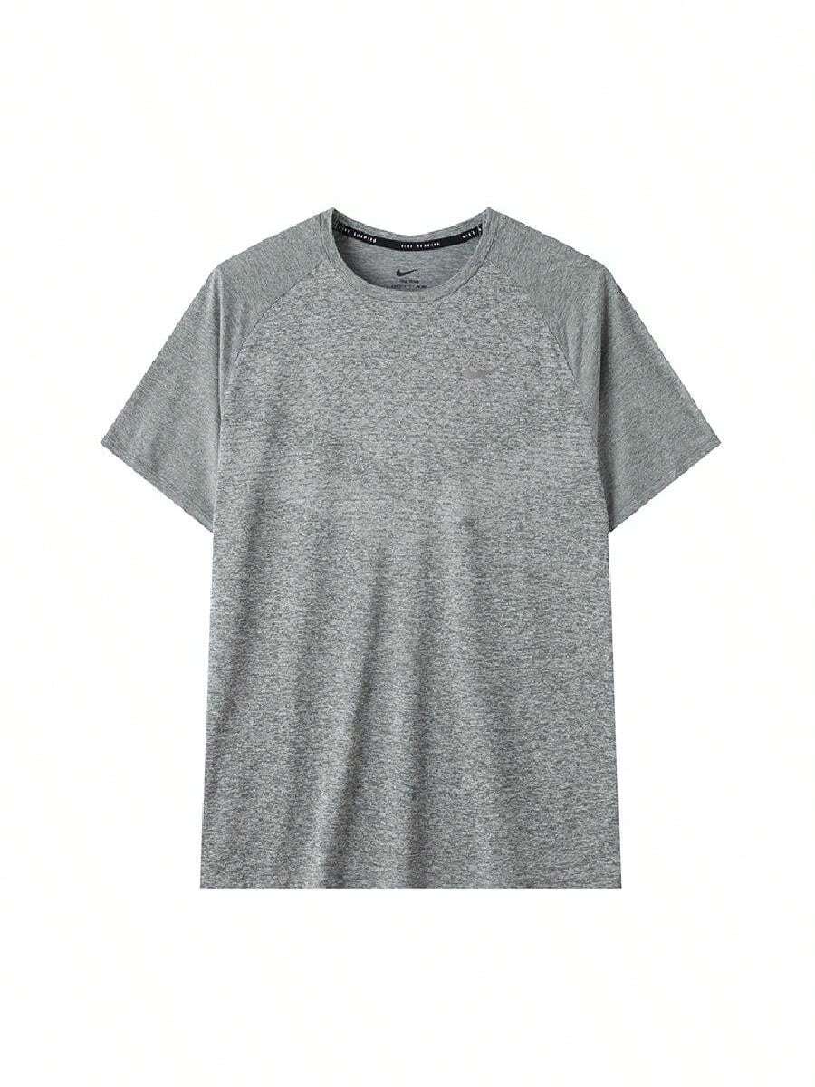 Nike Men's AS M NK DFADV STRIDE SS TOP 26 Summer New Grey Casual Sports Crew Neck Short Sleeve Top HV5204-084 - Dark Smoky Gray/Tone/Copper - View 1