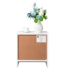 2-Tier Nightstand Set Of 2, Bedside Cabinet End Table For Bedroom Home Office, White - As Pic - View 9