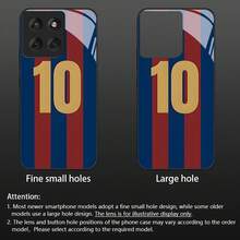 [Spedizione 24h da DE/FR/ES]Custodia per telefono Apple 11-17 - Custodia con motivo a righe di calcio adatta per Moto EDGE 20 Lite/30 Pro/40 5G/50 Neo/50 Ultra/60 Fusion/G Power (2022)/G14/G24 4G/G04S/G24 Power/G34/G35/G54/G64/G55/G75/G84/G85/G Stylus 5G, Custodia protettiva in vetro temperato anti-caduta 21-26 - 1 pezzo di immagine a colori - Visualizzare 3