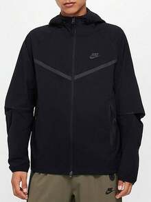 Nike WINDRUNNER Tech Men's Casual Hooded Black Sports Jacket - Black - View 1