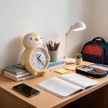 Unisex Practical Style For Bedroom And Office Desk Clock - Yellow - View 5