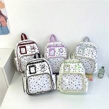 Star Print Ita Backpack For Teen Girls, Lace Up Clear Window Rucksack, Multi Color Back To School Anime Cosplay Daily Travel Student Bag - Multicolor - View 11