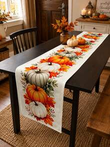 Taplak Meja & Daun Maple Musim Gugur, Taplak Meja Makan Tekstur Linen Musim Panen, Dekorasi Restoran Gaya Rumah Pertanian Thanksgiving, Dekorasi Meja Pesta Dapur Rumah Musiman - Berbagai gaya - View 5