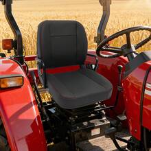 YUNRUX Universal Forklift Seat Tractor Seat With Armrest & Seat Belt Riding Mower Seat - 彩色 - 查看 9