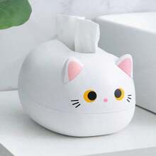 Cute Cat Tissue Box With Toothpick Holder, Multi-Functional Cartoon Napkin Storage Box, Suitable For Living Room, Dining Table, Kitchen, Bathroom - Multicolor - View 8