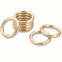10/20/30pcs Flat Trigger Spring Buckle Rings, Metal Key Rings, Round Buckle Rings, Suitable For Keychains, Bags, Wallets - Keychain Hook Replacement Key Rings DIY Handmade - 20mm - View 12